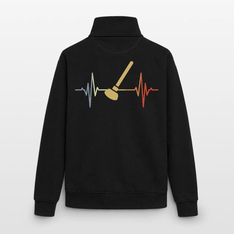 Fréquence d’impulsion de la ventouse rétro Sweat zippé unisexe en coton bio Stanley/Stella