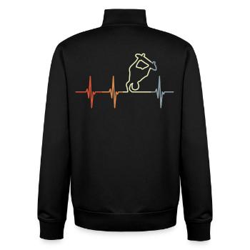 Skateboarder Kardiogramm - Unisex Organic Zip Sweatshirt von Stanley/Stella - Schwarz - Hinten - AI Model Male 185 light (185cm)