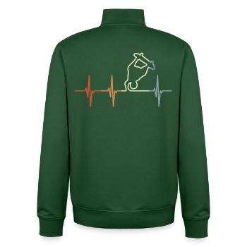 Skateboarder Kardiogramm - Unisex Organic Zip Sweatshirt von Stanley/Stella - Flaschengrün - Hinten - AI Model Male 185 dark (185cm)