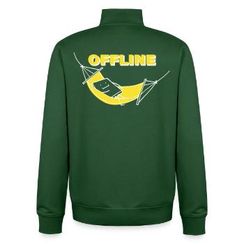 HORS-LIGNE - Sweat zippé unisexe en coton bio Stanley/Stella - vert bouteille - Dos - AI Model Male 185 dark (185cm)