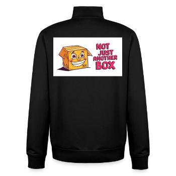 Nicht nur eine weitere Schachtel - Unisex Organic Zip Sweatshirt von Stanley/Stella - Schwarz - Hinten - AI Model Male 185 light (185cm)