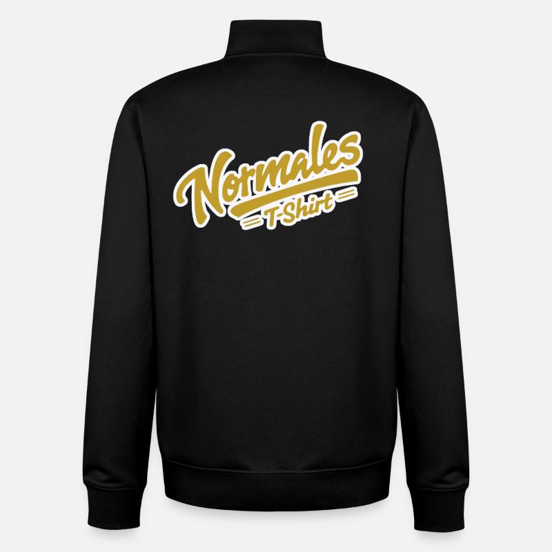 T-shirt normal jaune - Sweat zippé unisexe en coton bio Stanley/Stella - noir