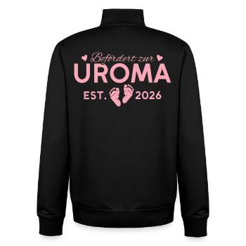 Promoted to great-grandmother 2026 great-grandmother - Unisex Organic Zip Sweatshirt by Stanley/Stella - black - Back - AI Model Male 185 light (185cm)