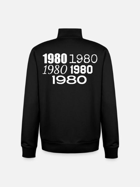 1980 - Sweat zippé unisexe en coton bio Stanley/Stella - noir