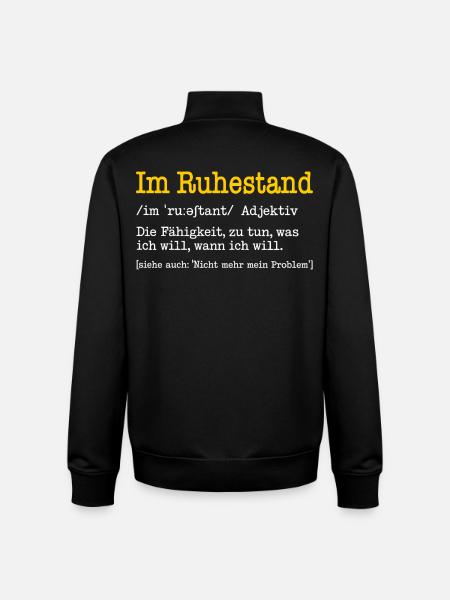 Retired Definition Funny Retiree Gift - Unisex Organic Zip Sweatshirt by Stanley/Stella - black