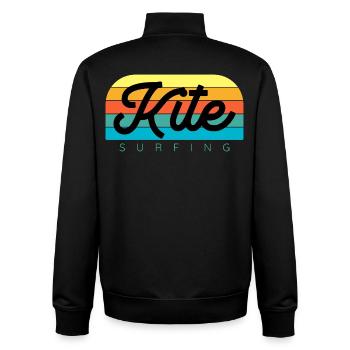 Kitesurfer Kiteboard Kitesurfen Kitesurf - Unisex Organic Zip Sweatshirt von Stanley/Stella - Schwarz - Hinten - AI Model Male 185 light (185cm)