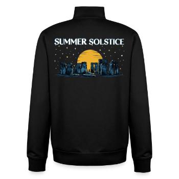 Litha Pagan Solstice d’été Midsommar - Sweat zippé unisexe en coton bio Stanley/Stella - noir - Dos - AI Model Male 185 light (185cm)