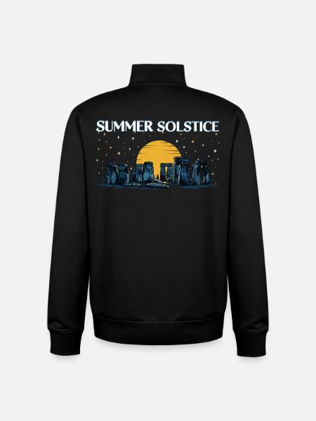 Litha Pagan Summer Solstice Midsummer Midsommar - Unisex Organic Zip Sweatshirt by Stanley/Stella - black