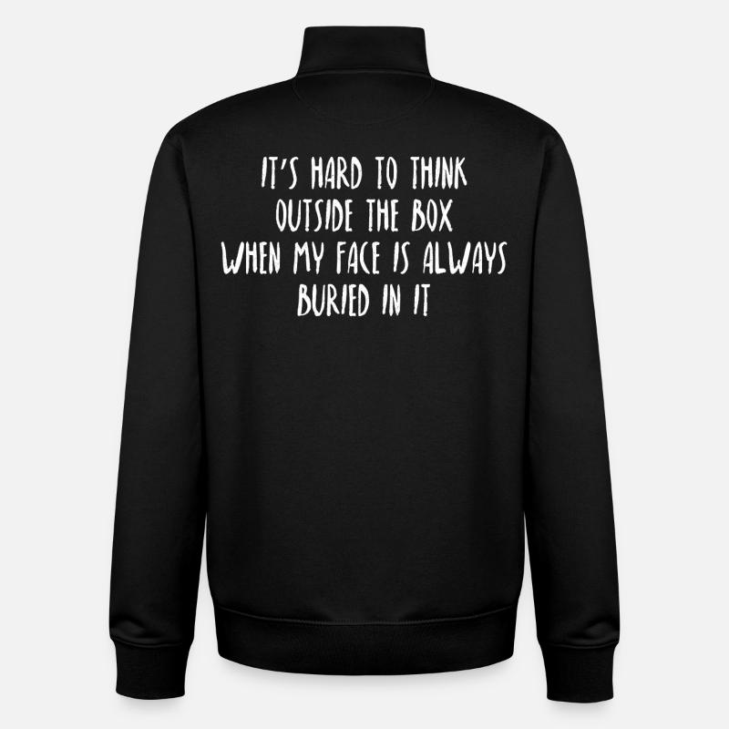 Humour Sarcasme Pensée Créative Drôle - Sweat zippé unisexe en coton bio Stanley/Stella - noir