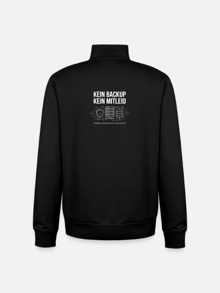 Kein Backup? Kein Mitleid! - Unisex Organic Zip Sweatshirt von Stanley/Stella - Schwarz