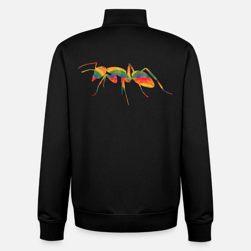 Farbige Ameise - Unisex Organic Zip Sweatshirt von Stanley/Stella - Schwarz