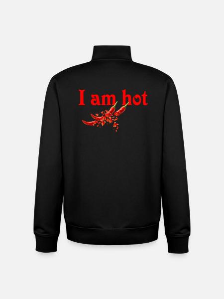 I'm Hot - Chili Pepper - Unisex Organic Zip Sweatshirt by Stanley/Stella - black