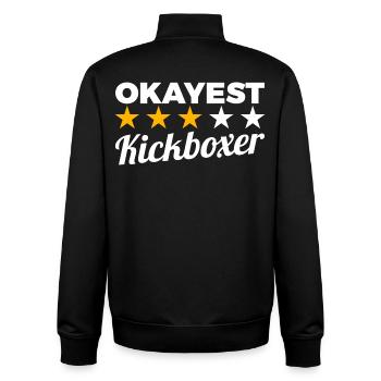 Durchschnittlicher Kickboxer - Unisex Organic Zip Sweatshirt von Stanley/Stella - Schwarz - Hinten - AI Model Male 185 light (185cm)