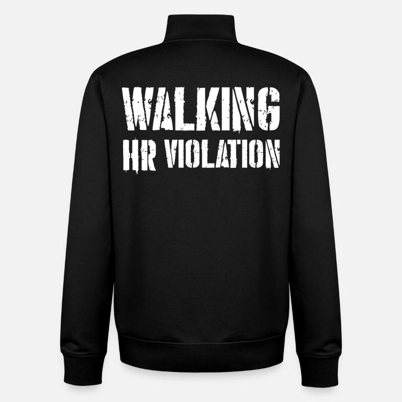 Walking HR Verstoß - Unisex Organic Zip Sweatshirt von Stanley/Stella - Schwarz