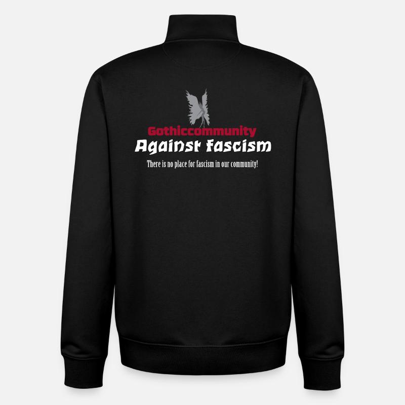 Againstfascism - Unisex Organic Zip Sweatshirt von Stanley/Stella - Schwarz