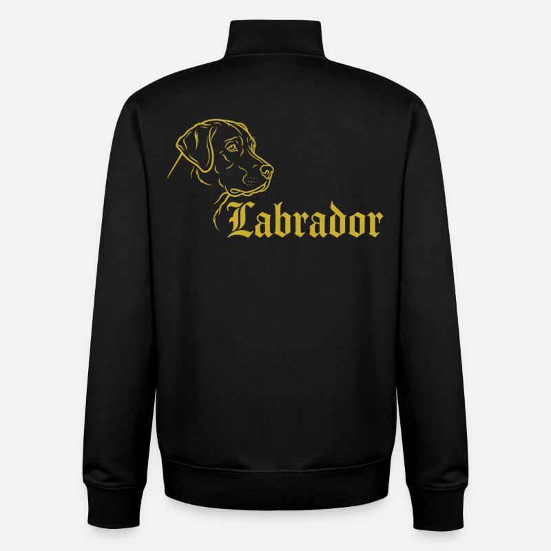 Labrador – Élégance intemporelle - Sweat zippé unisexe en coton bio Stanley/Stella - noir