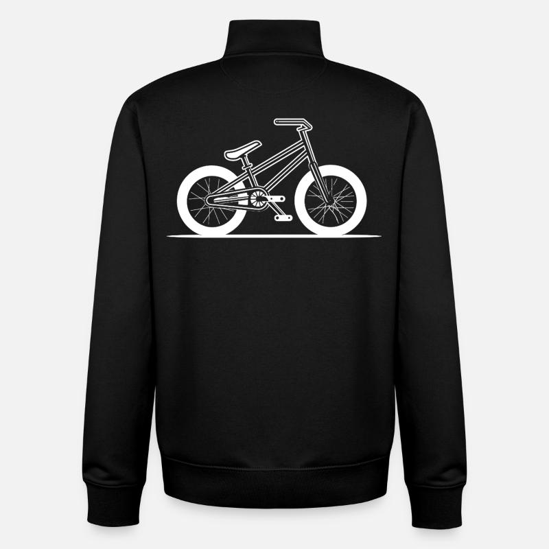Dessin de BMX Bike - Sweat zippé unisexe en coton bio Stanley/Stella - noir