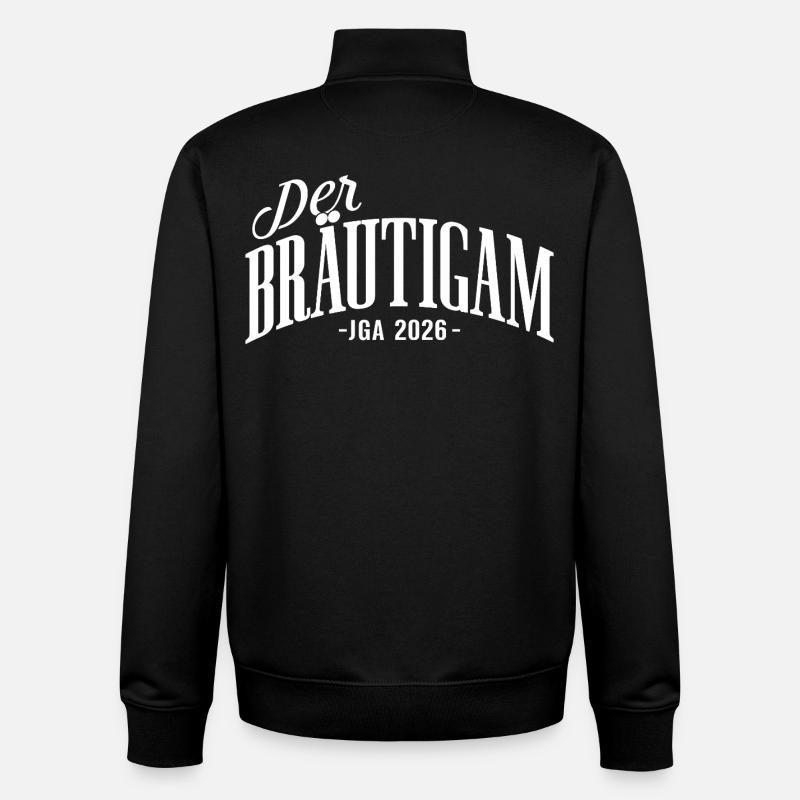 Bräutigam JGA 2026 Junggesellenabschied - Unisex Organic Zip Sweatshirt von Stanley/Stella - Schwarz