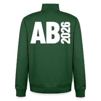 Abi 2026 - Abitur - Gift | minimal design - Unisex Organic Zip Sweatshirt by Stanley/Stella - bottle green - Back - AI Model Male 185 dark (185cm)