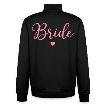 Calligraphie de mariage mariée pour enterrement de vie de garçon - Sweat zippé unisexe en coton bio Stanley/Stella - noir - Dos - AI Model Male 185 light (185cm)