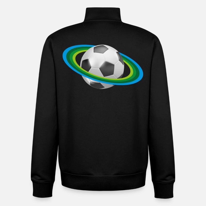 Fußball Ringe, Soccer, - Unisex Organic Zip Sweatshirt von Stanley/Stella - Schwarz