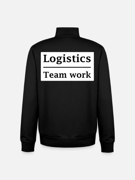 Logistician Teamwork - Unisex Organic Zip Sweatshirt by Stanley/Stella - black