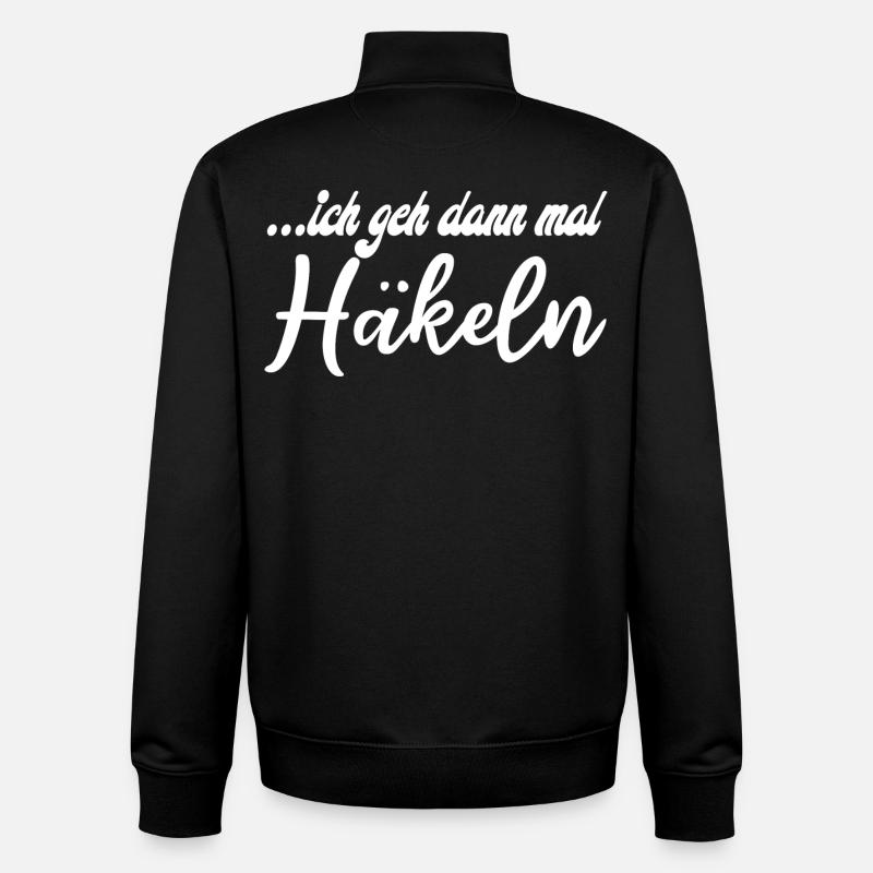 Lebendige Häkeldesign Illustration - Unisex Organic Zip Sweatshirt von Stanley/Stella - Schwarz
