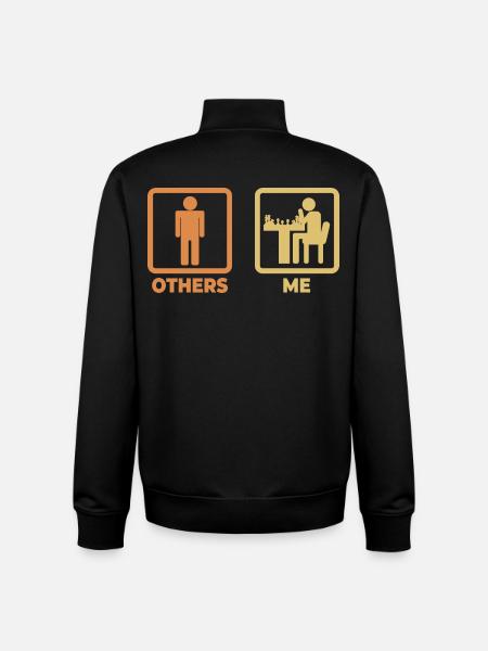 Me as a chess player - Unisex Organic Zip Sweatshirt by Stanley/Stella - black