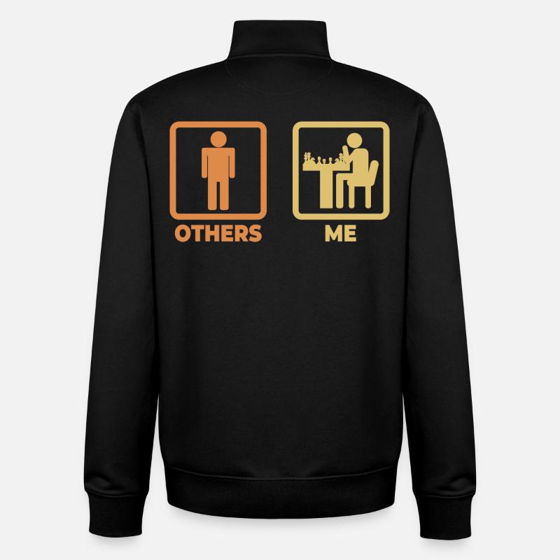 Ich als Schachspieler - Unisex Organic Zip Sweatshirt von Stanley/Stella - Schwarz