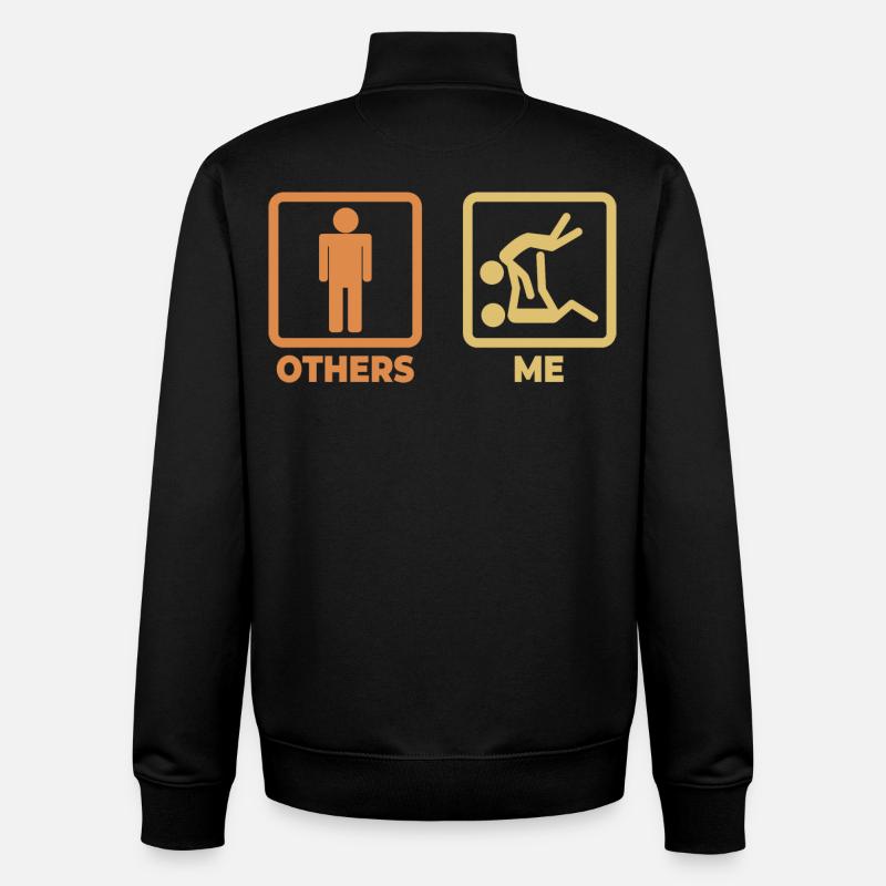 Judo Strichmännchen - Unisex Organic Zip Sweatshirt von Stanley/Stella - Schwarz