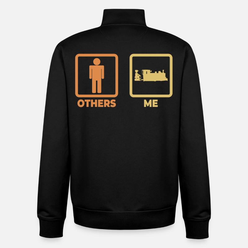 Drôle de Trainspotter - Sweat zippé unisexe en coton bio Stanley/Stella - noir