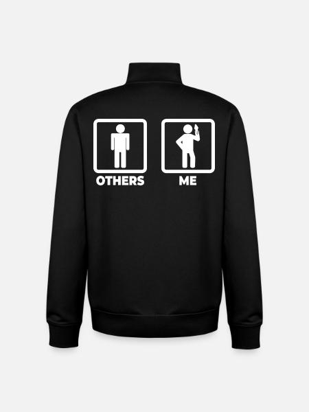 Ice Cream Lover Stick Figure - Unisex Organic Zip Sweatshirt by Stanley/Stella - black