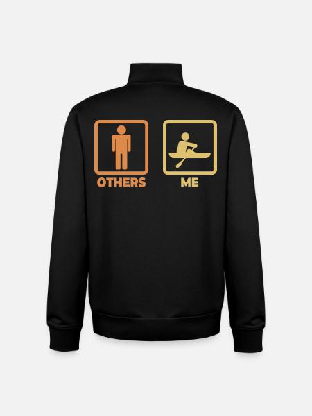 Rower Stick Figure - Unisex Organic Zip Sweatshirt by Stanley/Stella - black