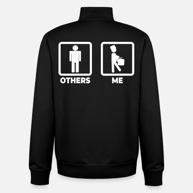 Lustiger Schnarrtrommler - Unisex Organic Zip Sweatshirt von Stanley/Stella - Schwarz