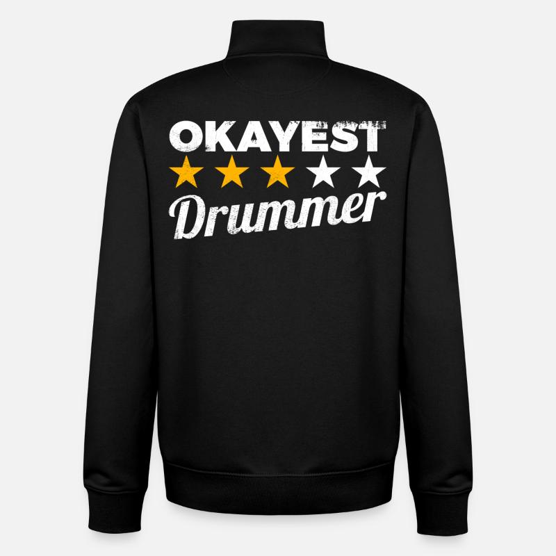 Okayest Batteur - Sweat zippé unisexe en coton bio Stanley/Stella - noir