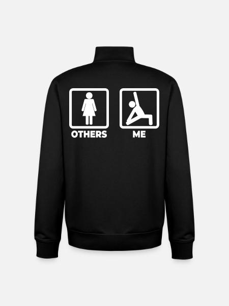 Yoga Stick Figures - Unisex Organic Zip Sweatshirt by Stanley/Stella - black