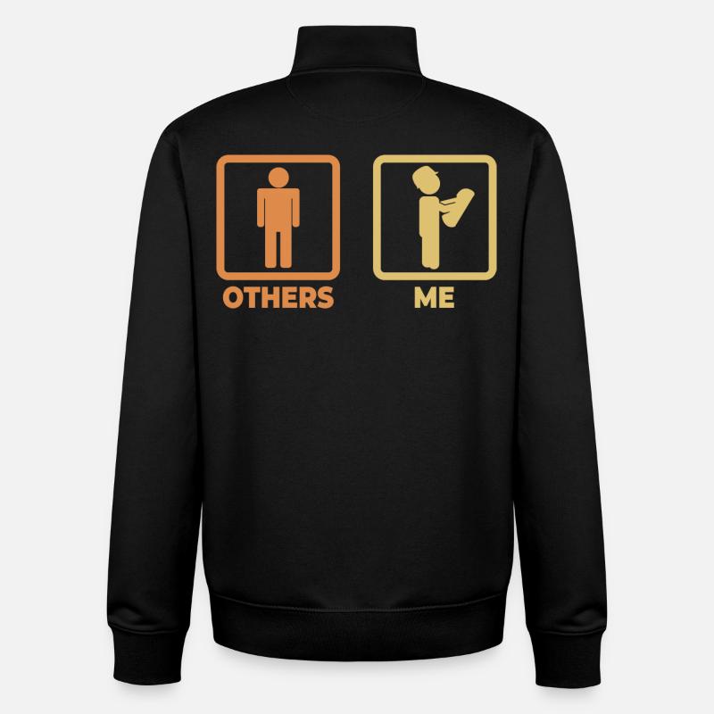 Figurine bâton d’architecte - Sweat zippé unisexe en coton bio Stanley/Stella - noir