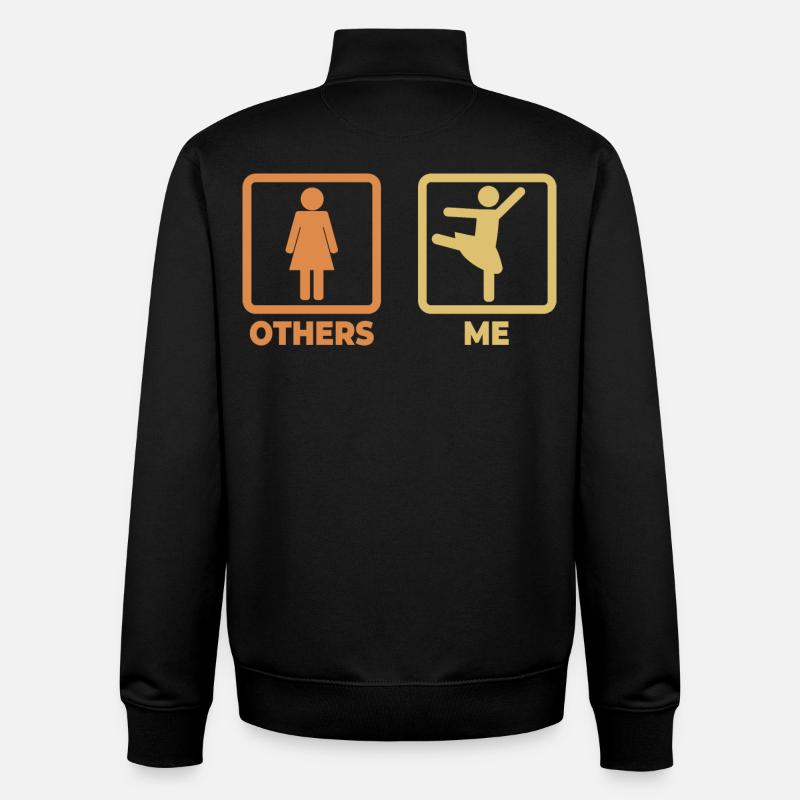 Ballet Stick Figures - Unisex Organic Zip Sweatshirt by Stanley/Stella - black
