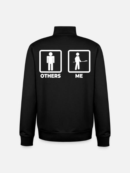 Baker stick figure - Unisex Organic Zip Sweatshirt by Stanley/Stella - black