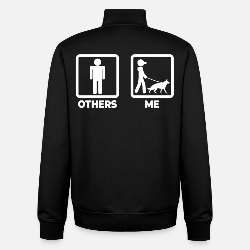 Propriétaire d’un berger allemand - Sweat zippé unisexe en coton bio Stanley/Stella - noir