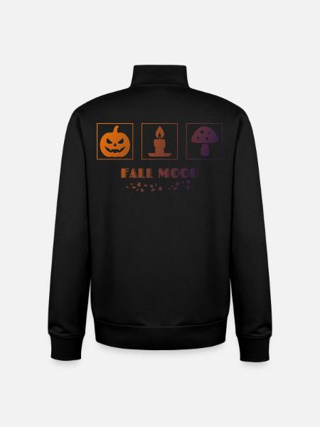 Herbststimmung Halloween Design - Unisex Organic Zip Sweatshirt von Stanley/Stella - Schwarz