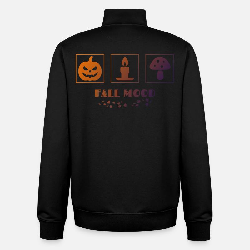 Ambiance automnale pour un design d'Halloween - Sweat zippé unisexe en coton bio Stanley/Stella - noir
