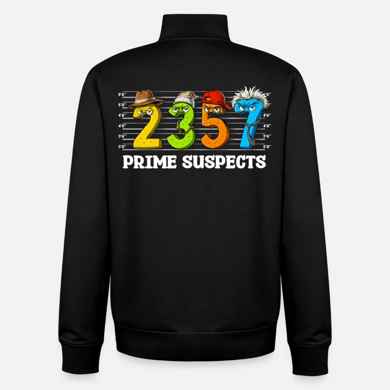 Funny Math Numbers - Unisex Organic Zip Sweatshirt by Stanley/Stella - black