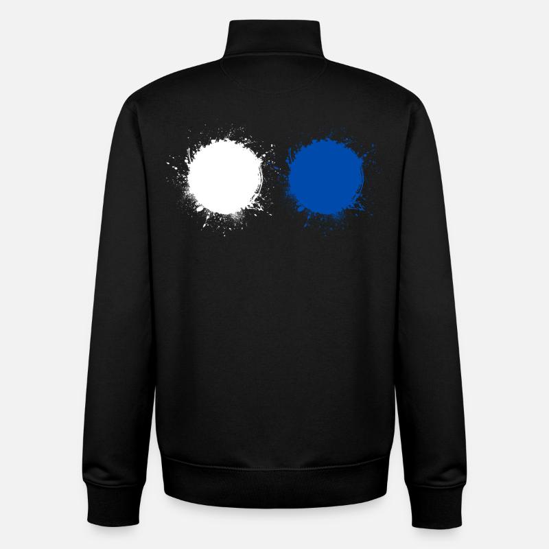 Weiß Blau - Unisex Organic Zip Sweatshirt von Stanley/Stella - Schwarz