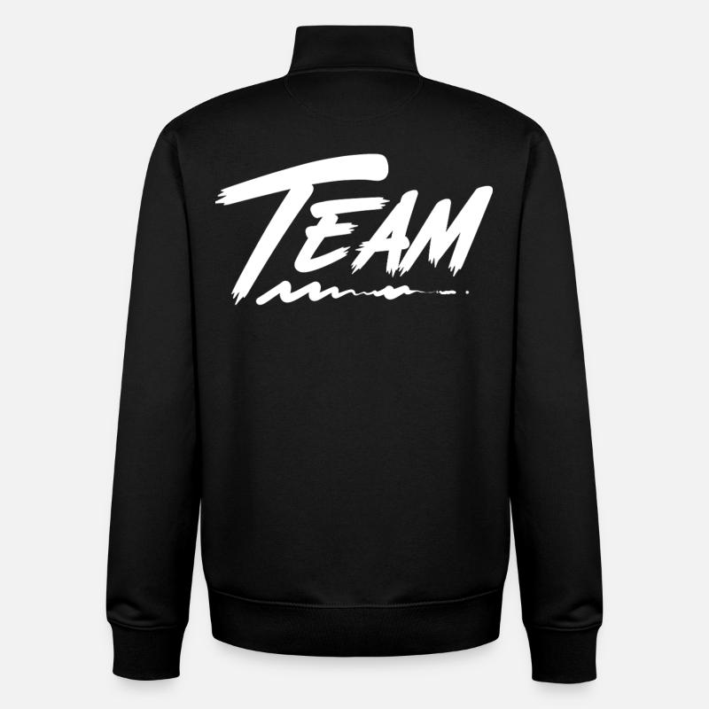 Équipe - Sweat zippé unisexe en coton bio Stanley/Stella - noir