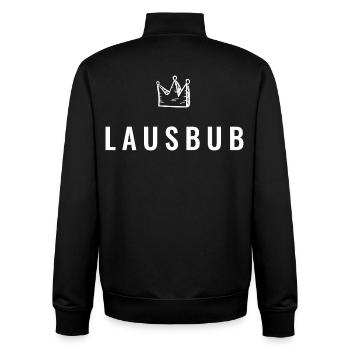 Kleiner Lausbub mit Krone – Frechdachs Edition - Unisex Organic Zip Sweatshirt von Stanley/Stella - Schwarz - Hinten - AI Model Male 185 light (185cm)