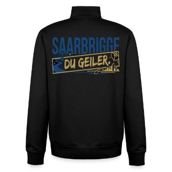 Saarbrigge Du Geiler - Unisex Organic Zip Sweatshirt von Stanley/Stella - Schwarz - Hinten - AI Model Male 185 light (185cm)
