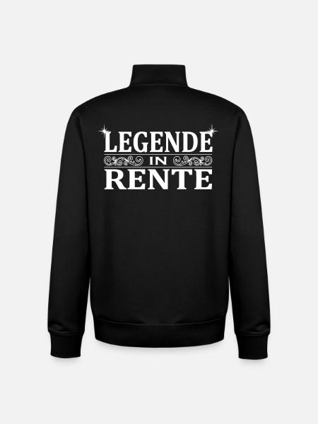 Legende in Rente Ornament - Unisex Organic Zip Sweatshirt von Stanley/Stella - Schwarz