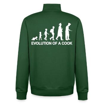 Development of a chef - Unisex Organic Zip Sweatshirt by Stanley/Stella - bottle green - Back - AI Model Male 185 dark (185cm)