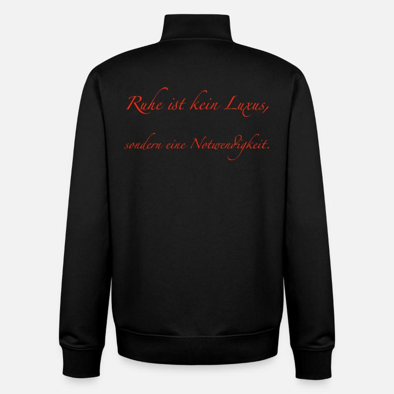 Ruhe ist kein Luxus - Unisex Organic Zip Sweatshirt von Stanley/Stella - Schwarz